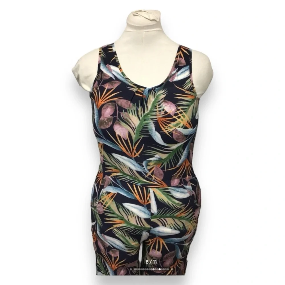 Rainforest Cafe Women’s Tropical Souvenir Sleeveless Jumpsuit VTG 90s Y2K L